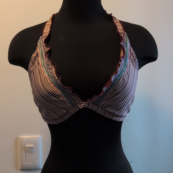 Mossimo. Bikini Top • Size Large • Boho Print Multi-Color Tribal Swim Top - Picture 4 of 6